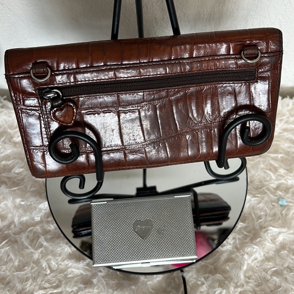 Vintage PreLoved Brighton Wallet and Card Case Brown/Black - Picture 4 of 17